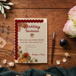 Invitación a la colección de Bodas de otoño rústic