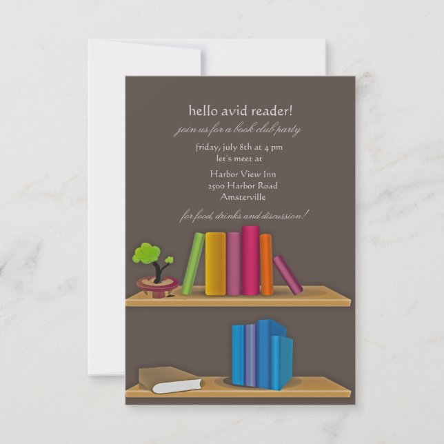 Invitación a la colección de libros (Anverso)