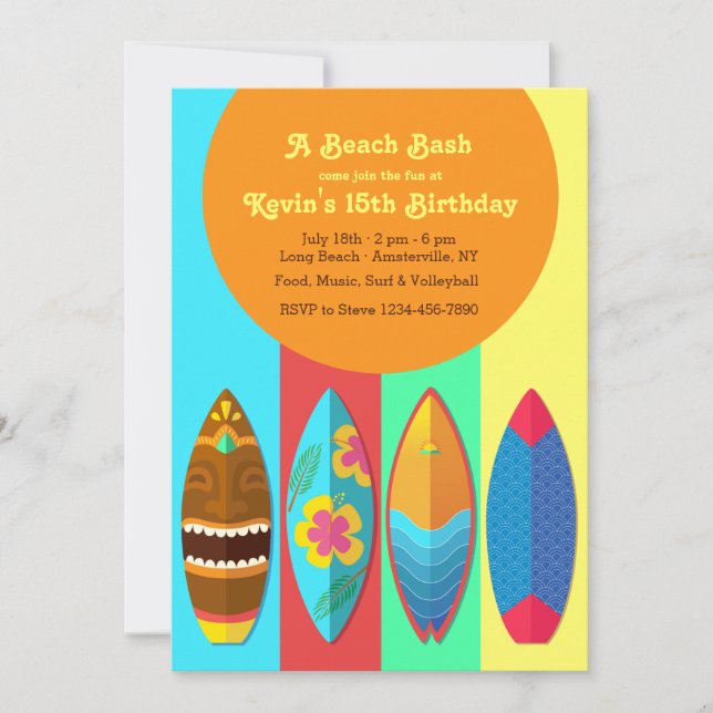 Invitación a la colección Surfboard (Anverso)