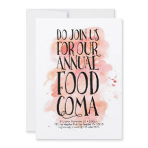 Invitación a la coma de la comida moderna de Acció