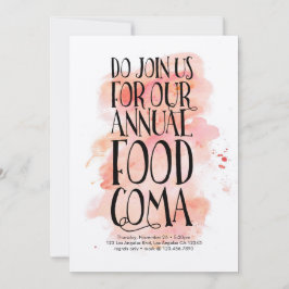 Invitación a la coma de la comida moderna de Acció