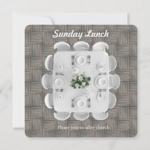 Invitación a la comida de confraternidad del domin