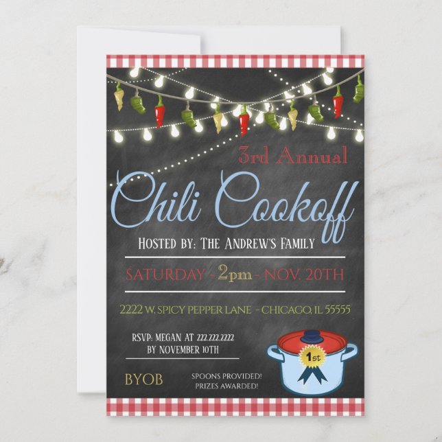 Invitación a la Competencia de Chili (Anverso)