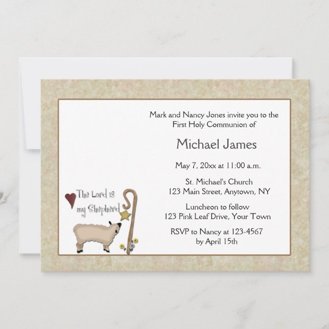 Invitación a la comunidad del cordero (Anverso)