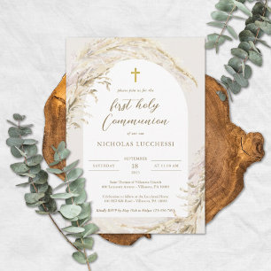 Invitación a la comunidad moderna de Boho Pampas