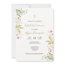 Invitación a la Comunión de Flores Silvestres