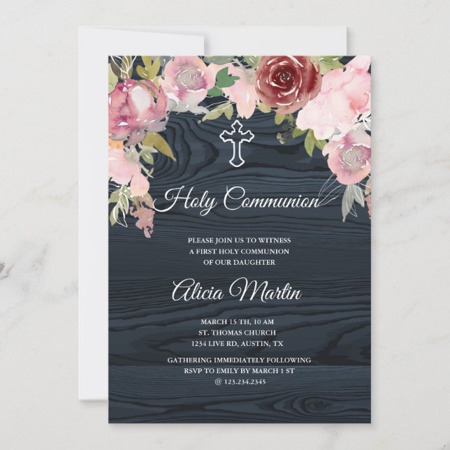 Invitación a la comunión sagrada de la flor de la  (Anverso)