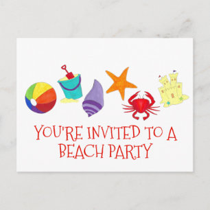 Invitación a la concha de sol Starfish Fiesta Beac