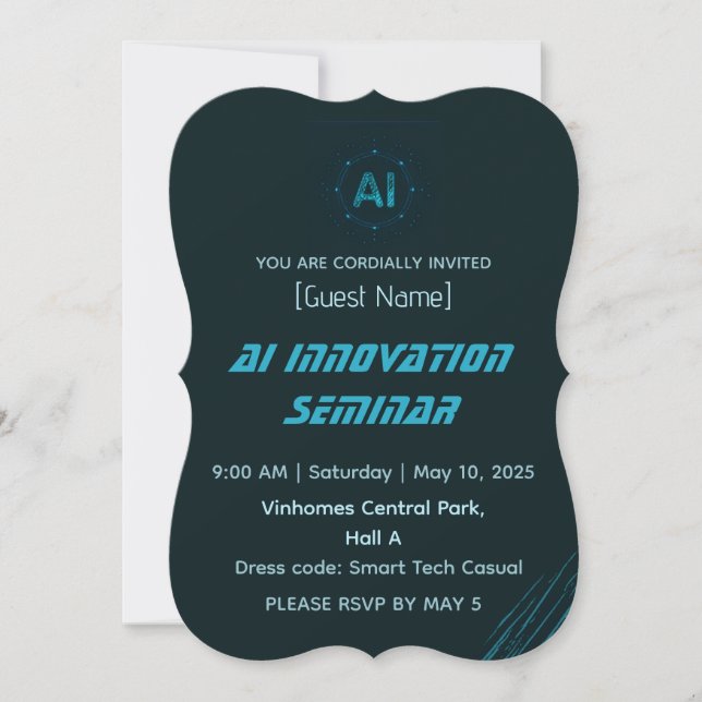 Invitación a la Conferencia de Innovación en IA y  (Anverso)