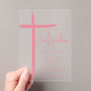 Invitación a la confirmación de Chicas cruzados mo
