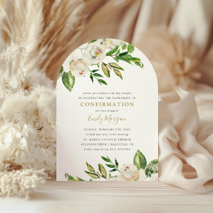 Invitación a la confirmación de florecimiento dora