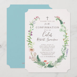 Invitación a la confirmación de Flores de Bosque S