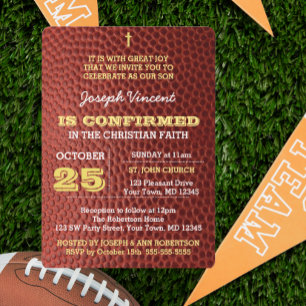 Invitación a la confirmación de Football Gold