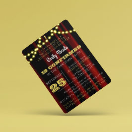 Invitación a la confirmación de las luces de teatr