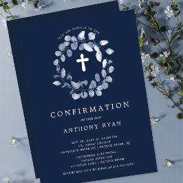 Invitación a la confirmación de los niños con hoja