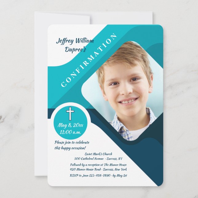 Invitación a la confirmación de una foto de Bendic (Anverso)