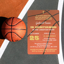 Invitación a la confirmación del baloncesto de oro