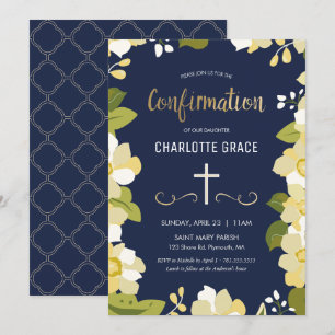 Invitación a la confirmación, elegante, Personaliz