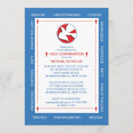 Invitación a la Confirmación Espíritu Regalos Fron