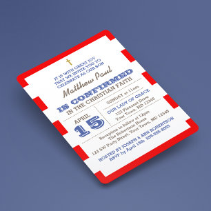 Invitación a la confirmación náutica roja