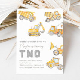 Invitación a la construcción por segundo cumpleaño