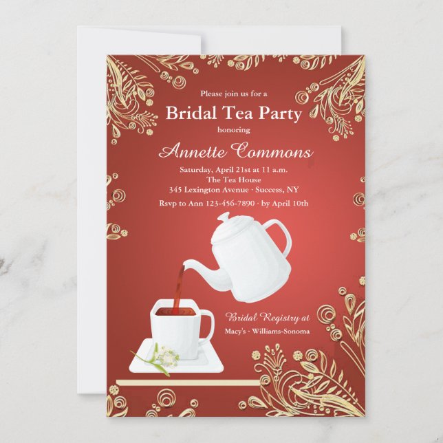 Invitación a la Copa Blanca de Té (Anverso)