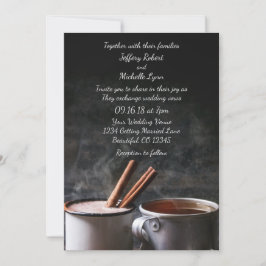 Invitación a la Copa Rústica de Té y Boda de Choco