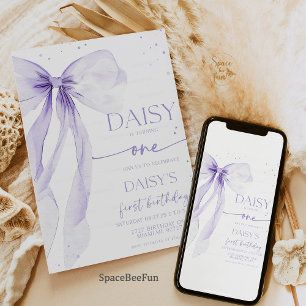 Invitación a la Coqueta de Cumpleaños de Bow