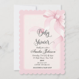 Invitación a la Coqueta Rosa Rubor & Bow