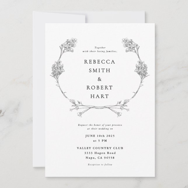 Invitación a la corona floral 02 (Anverso)