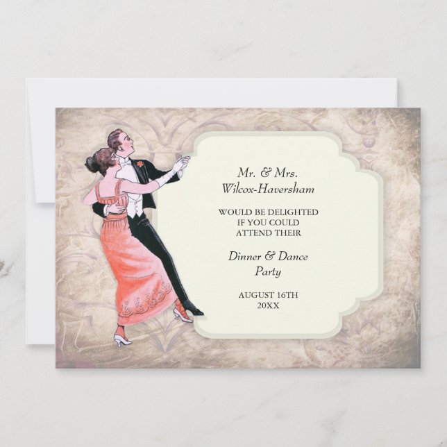 Invitación a la cosecha de Fiesta de cena y baile (Anverso)