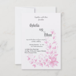 Invitación a la cosecha de rococo floral