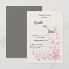 Invitación a la cosecha de rococo floral