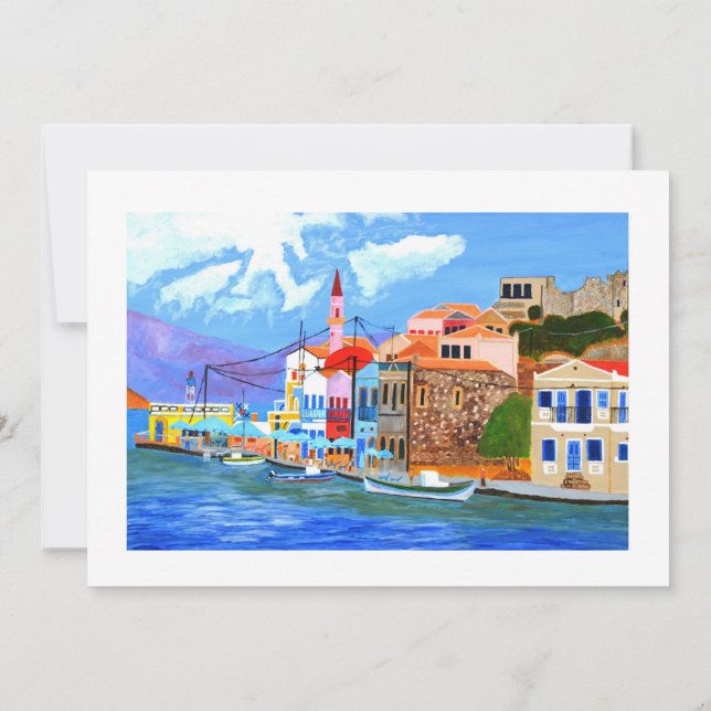 Invitación a la costa griega (Reverso)