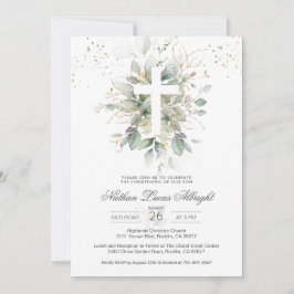 Invitación a la crianza del bebé de la cruz de fol