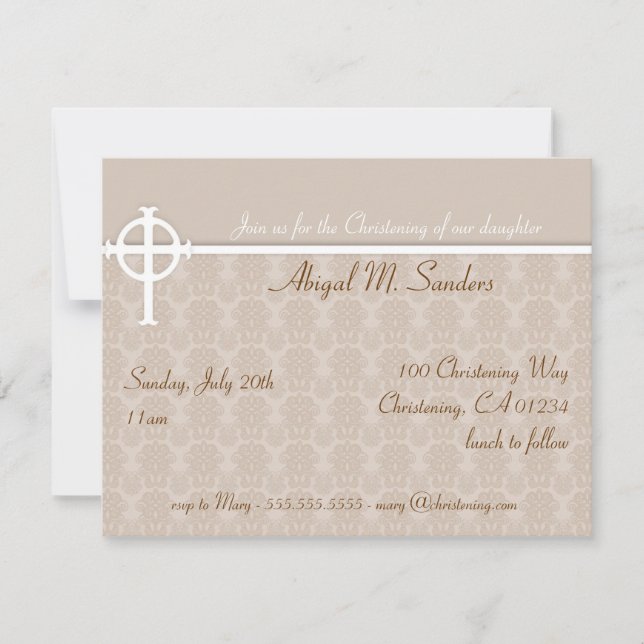 Invitación a la cristalización del bebé (Anverso)