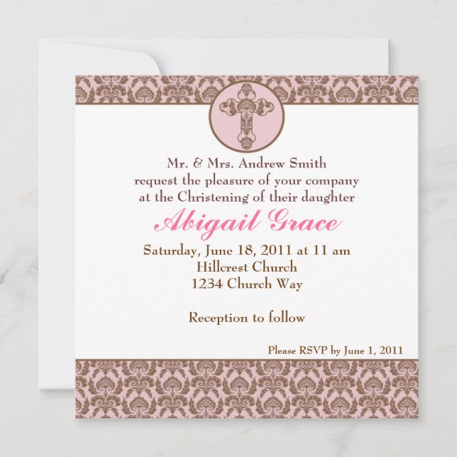 Invitación a la cristiandad/bautismo (Anverso)