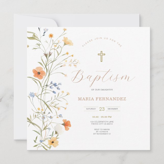 Invitación a la cristiandad de flores silvestres d (Anverso)