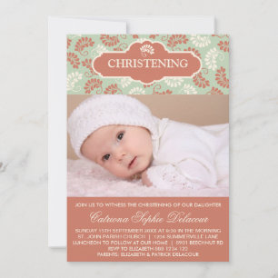 Invitación a la cristiandad de la foto floral roja