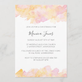 Invitación a la cristiandad de las acuarelas rosad