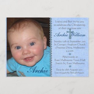 Invitación a la cristiandad de los bebés - Archie