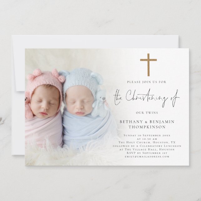 Invitación a la cristiandad de los mellizos modern (Anverso)