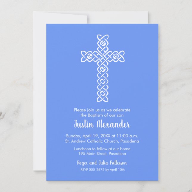 Invitación a la cristiandad del bautismo azul de c (Anverso)