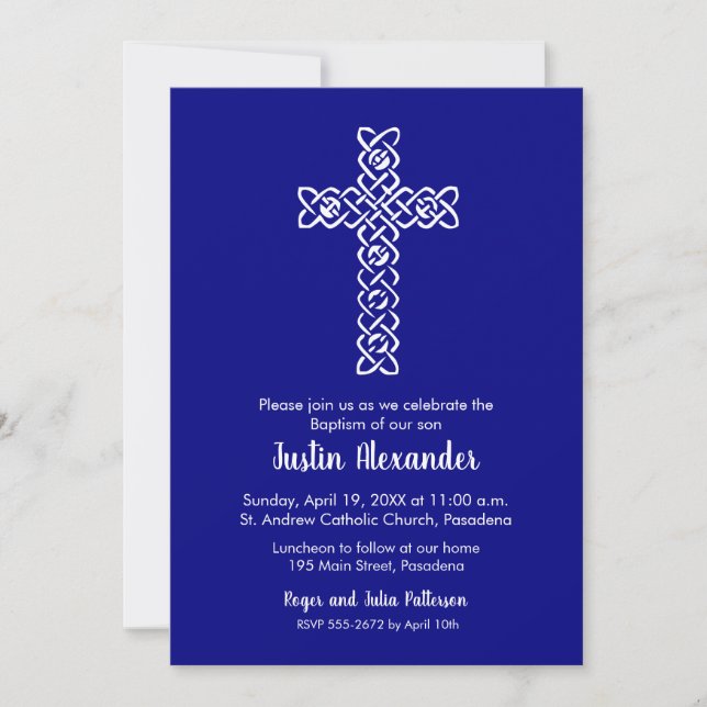 Invitación a la cristiandad del bautismo azul de c (Anverso)