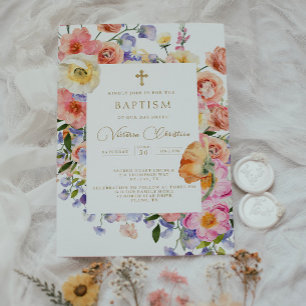 Invitación a la cristiandad del bautismo de oro fl