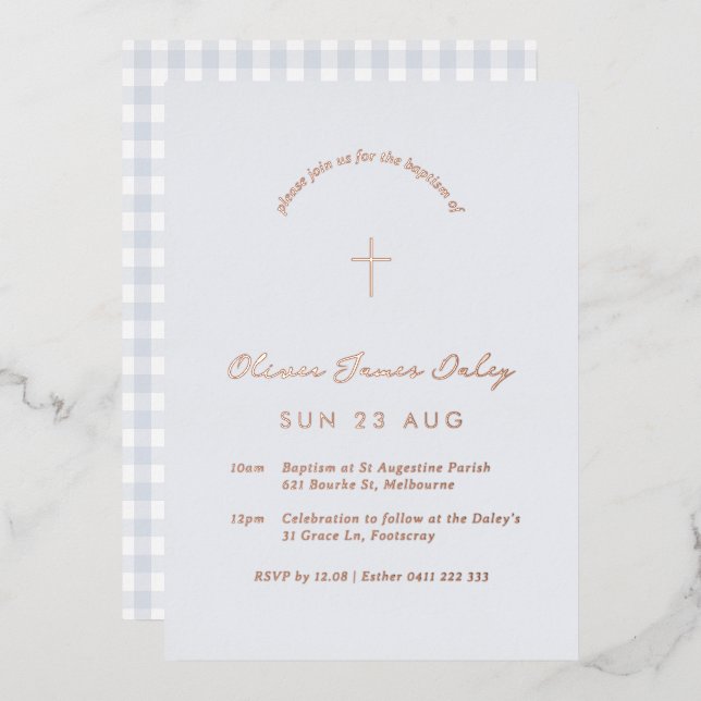 Invitación a la cristiandad del bautismo en el Rel (Anverso/Reverso)
