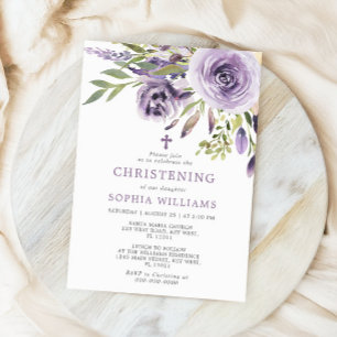 Invitación a la cristiandad floral en Rosa púrpura