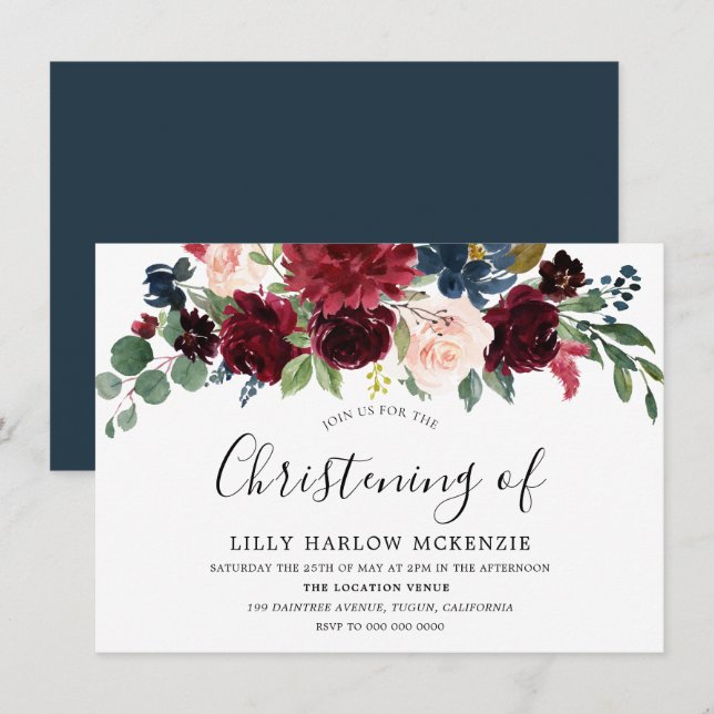 Invitación a la cristiandad moderna del vino rojo  (Anverso / Reverso)