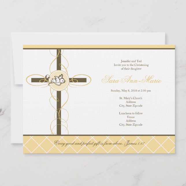 Invitación a la cristiandad o al bautismo neutros (Anverso)