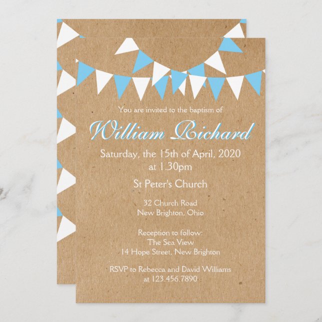 Invitación a la cristiandad por el bautismo azul d (Anverso / Reverso)